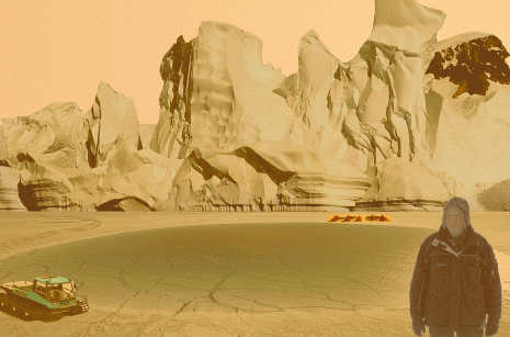 CO2 Pit Mars south pole.